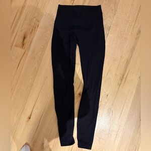 Lululemon High-Waist Black Ribbed Leggings